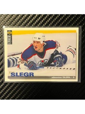 Jiri Slegr Edmonton Oilers VTG 1995 Upper Deck Coll. Choice #144 NHL Hockey Card
